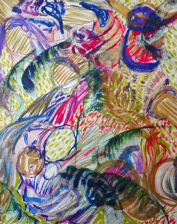 Erin Treacy Speedy Snail, 2021 Conte, ink, and acrylic on paper 30 x 22 in. 76.2 x 55.9 cm. *price includes frame