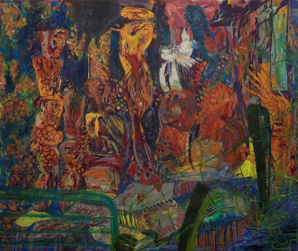 Erin Treacy Giant's Path, 2012 Charcoal and acrylic on canvas 62 x 74 in. 157.5 x 188 cm.