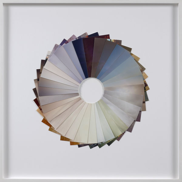 Andrés Galeano Circular Skies #6, 2014 Found photo album pictures, C-prints 22 3/4 x 22 3/4 in. 57.8 x 57.8 cm.