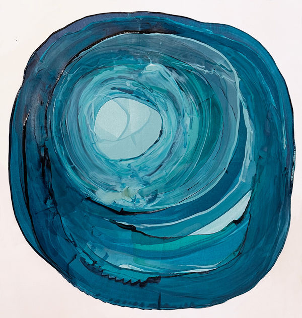 Loreen Oren Organic Mass, 2023 Acrylic on paper 36 x 36 in. 38 x 38 in. framed*