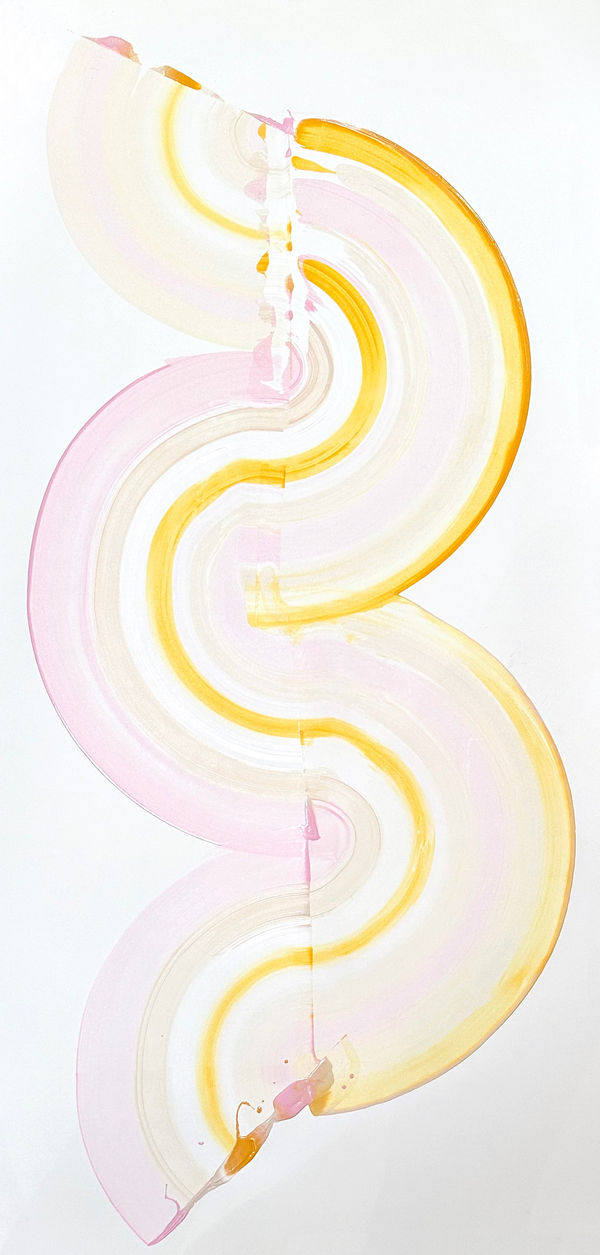Loreen Oren Sinusoid, 2024 Acrylic on paper 44 x 20 in. 46 x 22 in. framed*