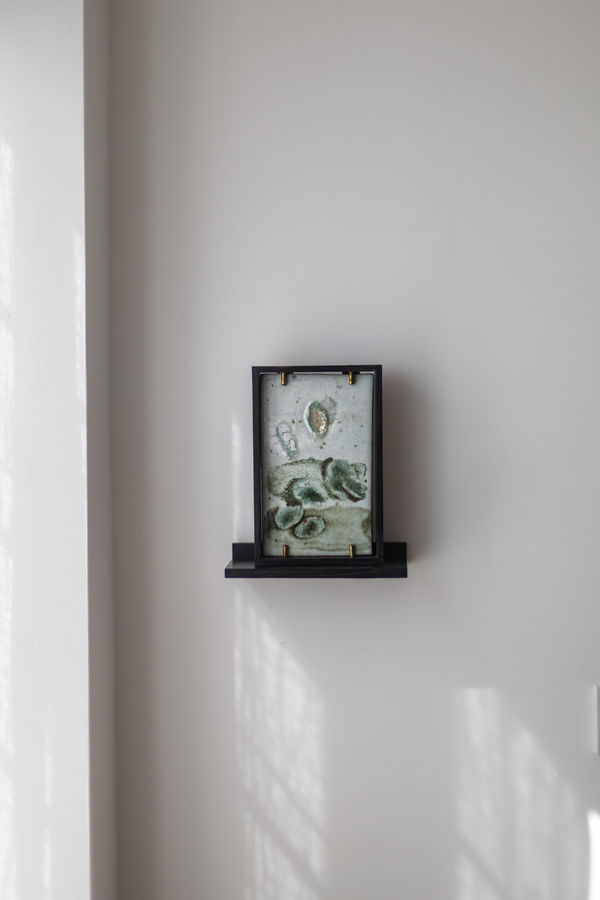 Fossilised Wood + Brass Panel Stoneware and Wild Clay