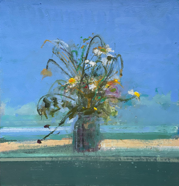 Paul Curtis, Summer Flowers, Porthmeor Beach St Ives