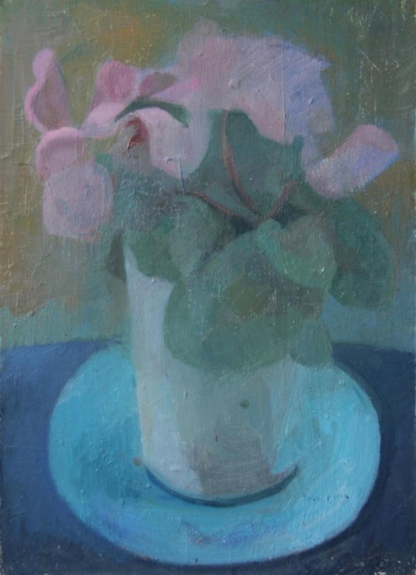 Clare Haward, Plant on a Blue Table