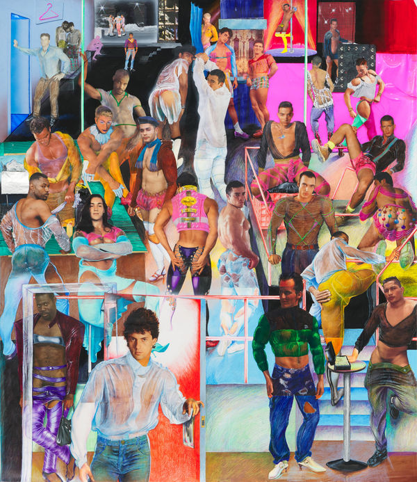 Drake Carr, Gay Bar Collage (The Closet Bar), 2024