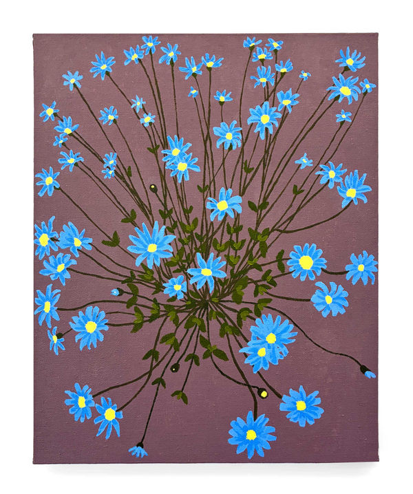 Lisa Rock, Blue Daisies, 2025