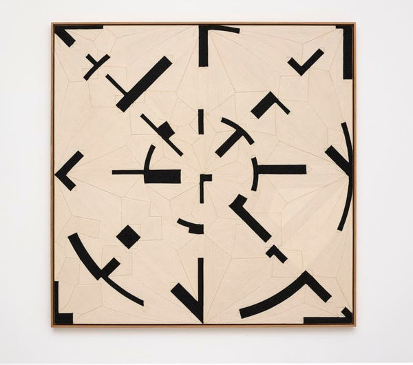 Eduardo Terrazas 1.1.29, 1974-2014 Wool yarn and Campeche wax on wooden board