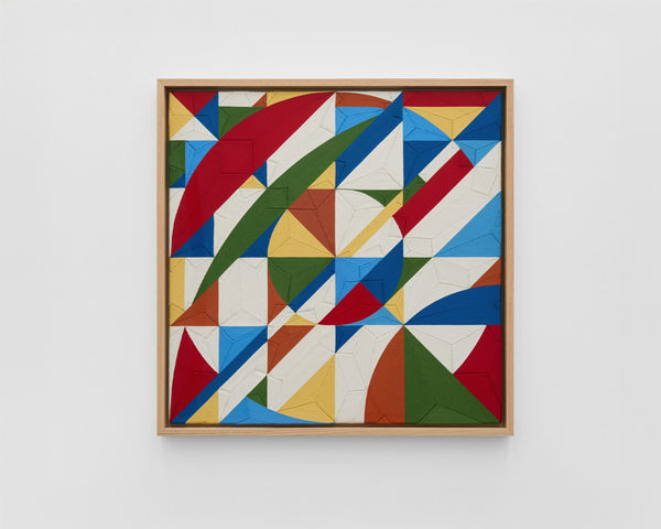 Eduardo Terrazas 1.1.224D (1.1.224b, 2013) From the series: Possibilities of a Structure Subseries: Cosmos, 2025 Wool yarn on wooden board covered with Melipona bee wax and framed with Optium Museum Acrylic