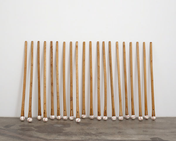 Darío Escobar Untitled Nº 1, 2015 Wood, rubber, leather and string