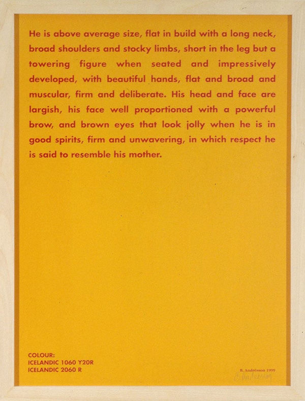 Birgir Andrésson Portrait #7, 1999 Oil and silkscreen on MDF Framed with plexiglass
