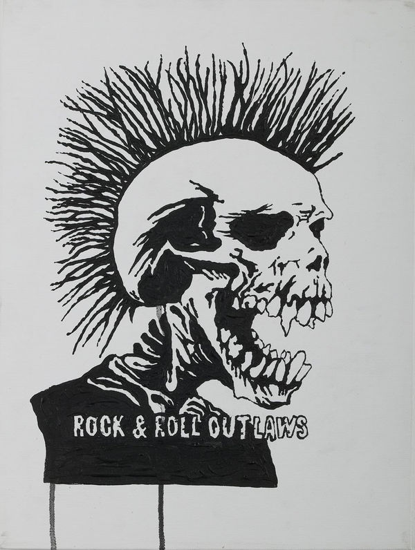 Gardar Eide Einarsson Outlaw Logos (Rock and Roll Outlaws), 2004 acrylic on canvas