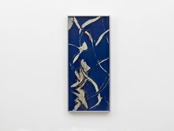 FOS Q”l Q”lmo%st (glass palace mirror carrier) DE”r, 2018 glass, silver paint, aluminium