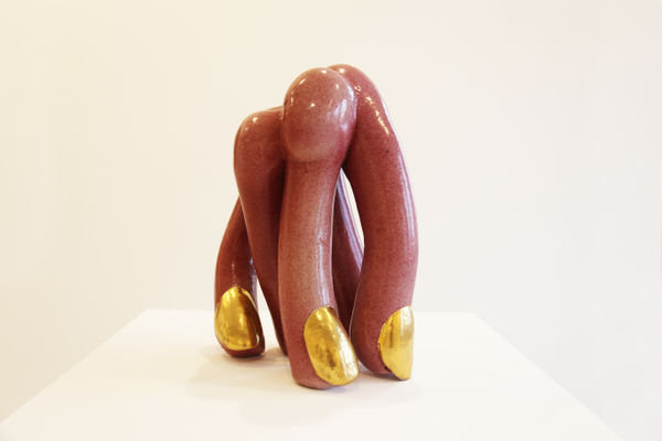 Elsa Sahal, Slippery Hand 2 (Pink and Golden Nails), 2020