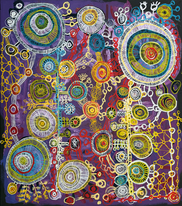 Sally Scales Untitled, 2026 acrylic on linen 198 x 185 cm