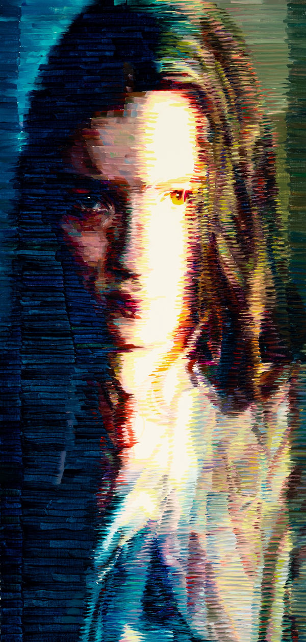 Holly Anderson A narrow aperture, 2025 oil on panel 40 x 19.5 cm