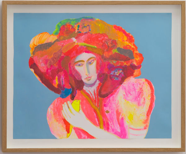 Joan Ross They were never quite the same after that, 2025 acrylic on yupo paper 65 x 82 cm (sheet) / 78 x 94.5 cm (frame)