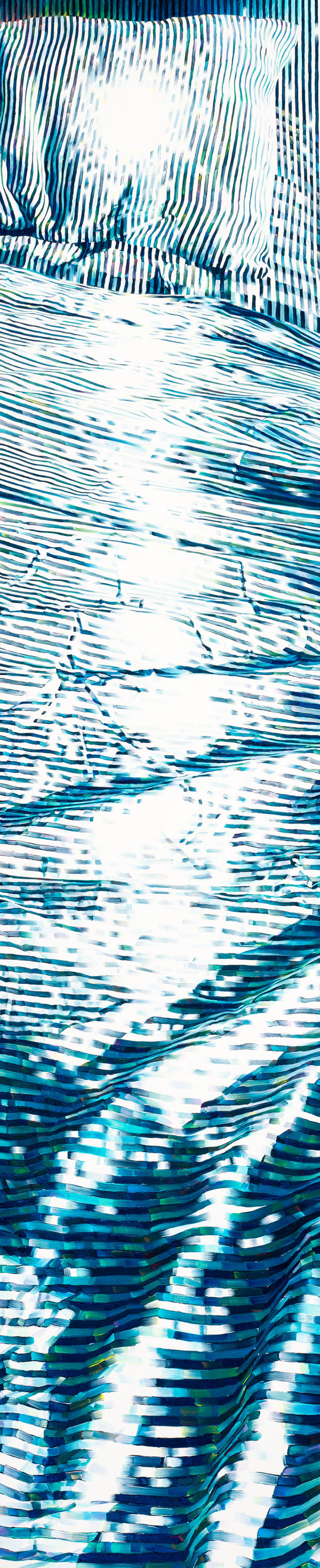 Holly Anderson I found a tunnel, 2025 oil on panel 150 x 31 cm