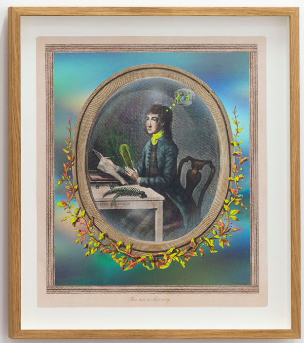 Joan Ross This was no discovery, 2025 hand-coloured pigment print on rag paper 58 x 49.5 cm