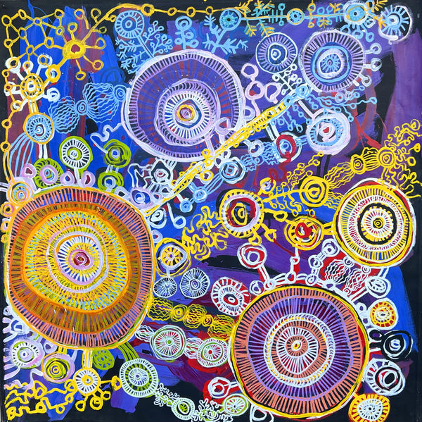 Sally Scales Untitled, 2026 acrylic on linen 152 x 152 cm