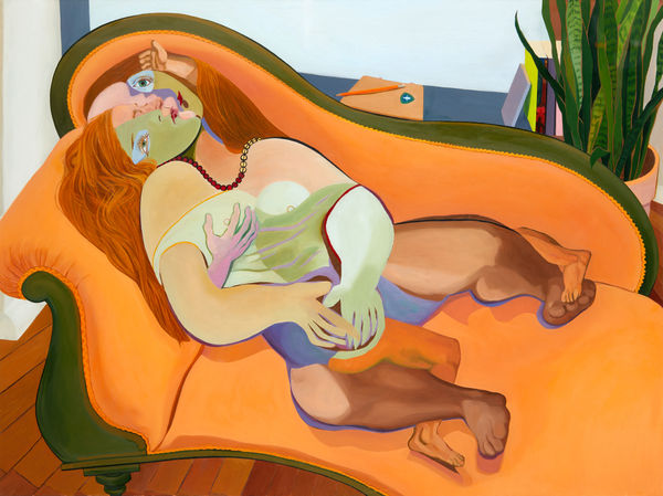 Natasha Walsh Our Nude, 2024 oil on copper 45 x 60 cm / 64.5 x 78 cm (framed) Sitter: Bri Lee Reference: Pablo Picasso Le Rêve, 1932 Three Women at the Spring, 1921 Large Bather, 1921 Two Nudes, 1906 La Lecture, 1932 Nude, Green Leaves and Bust, 1932