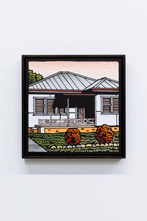 Christopher Zanko CALM, 2026 acrylic on carved woodblock 30 x 30 cm