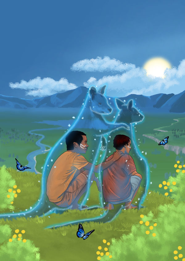 Dylan Mooney Woora Spirits, 2025 digital illustration on paper Large: 118.9 x 84.1 cm | ed. of 5 + 2 AP Medium: 84.1 x 59.4 cm | ed. of 10 + 2 AP