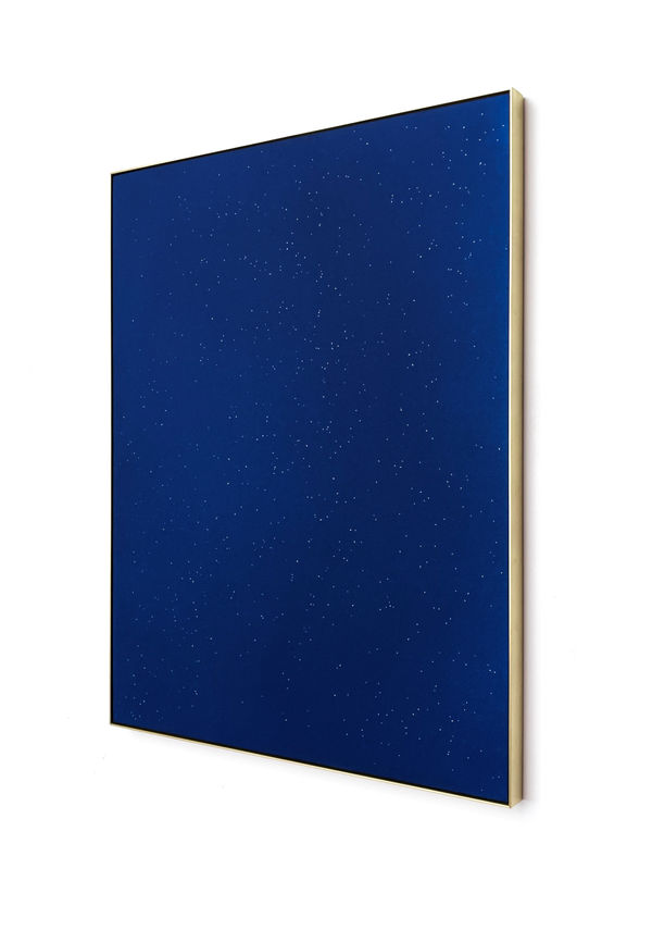 Tom Blake constellations (fountain), 2024 cyanotype, artist-made brass frame 51 x 41 cm