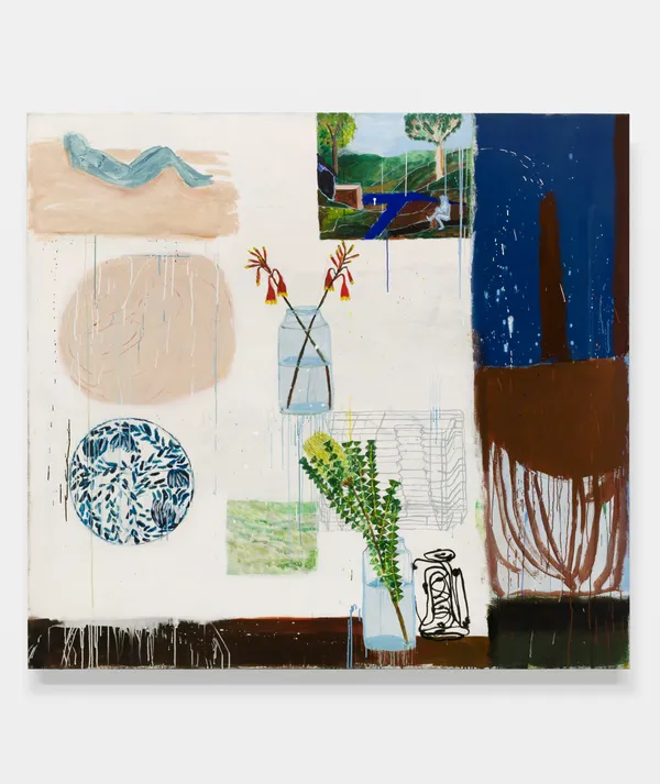 Sally Anderson Mothering and holding the household, 2026 acrylic on linen 183 x 198 cm