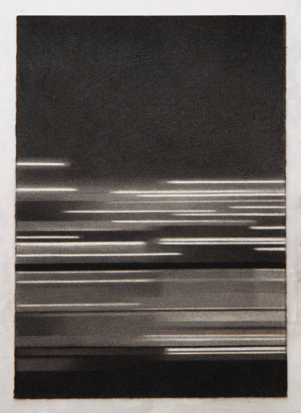 Joshua Charadia Nocturne 60, 2023 willow charcoal on Hahnemühle paper 50 x 35 cm / 64 x 50 cm (framed)