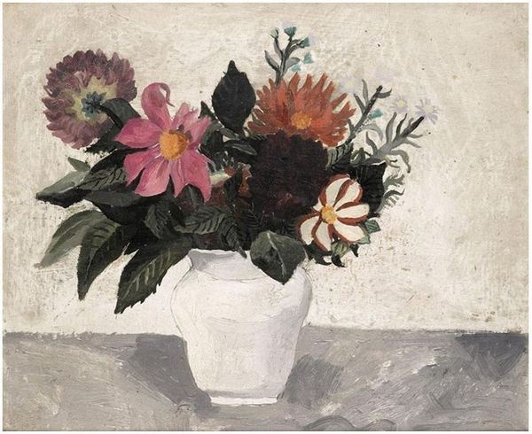 Christopher Wood, Dahlias in a White Pot, 1930