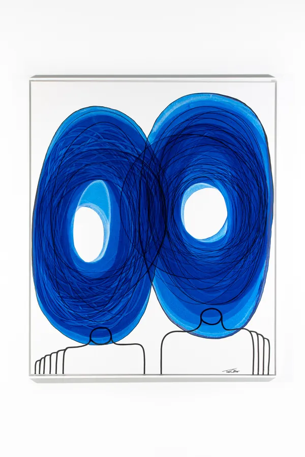 Double Figurative Circle Series 6, Blue | "Juxtaposed"