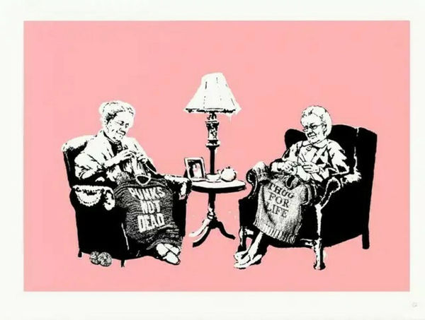 Banksy, Grannies (Unsigned), 2007