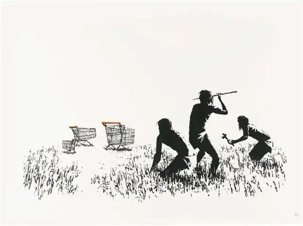 Banksy, Trolleys (Unsigned), 2007