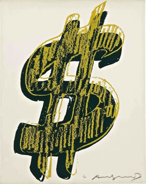 Andy Warhol, Dollar Sign, Yellow (FS II.278), 1982
