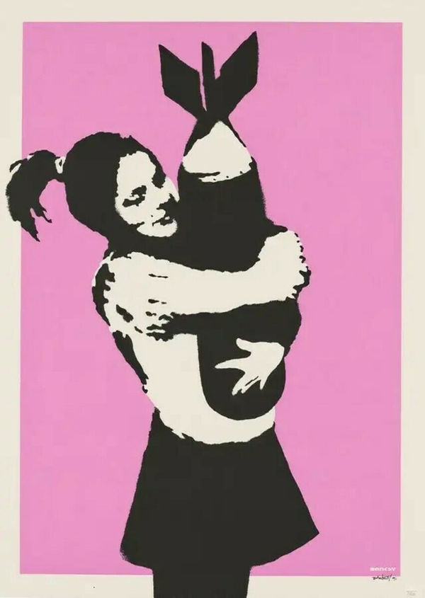 Banksy, Bomb Hugger (Bomb Love) (Signed), 2003