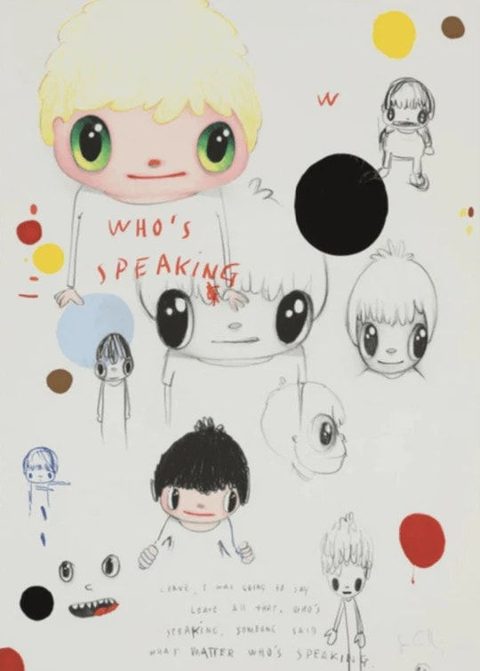 Javier Calleja, Untitled Drawing (Who's Speaking), 2019
