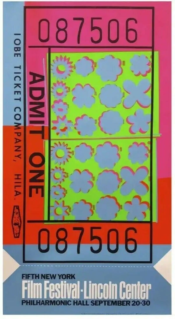 Andy Warhol, Lincoln Center Ticket (FS II.242), 1967