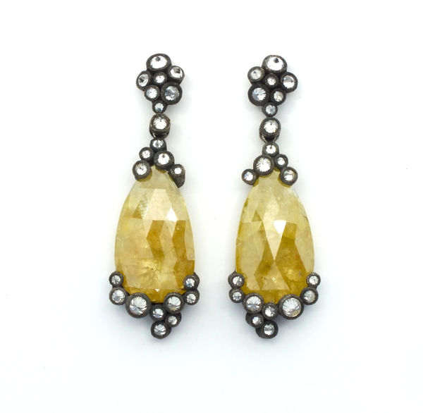 Todd Pownell, Rose Cut Diamond Earrings
