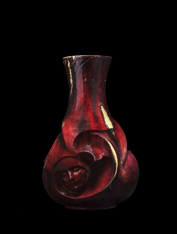 Pierre-Adrien Dalpayrat, Vase with face, 1892-1893