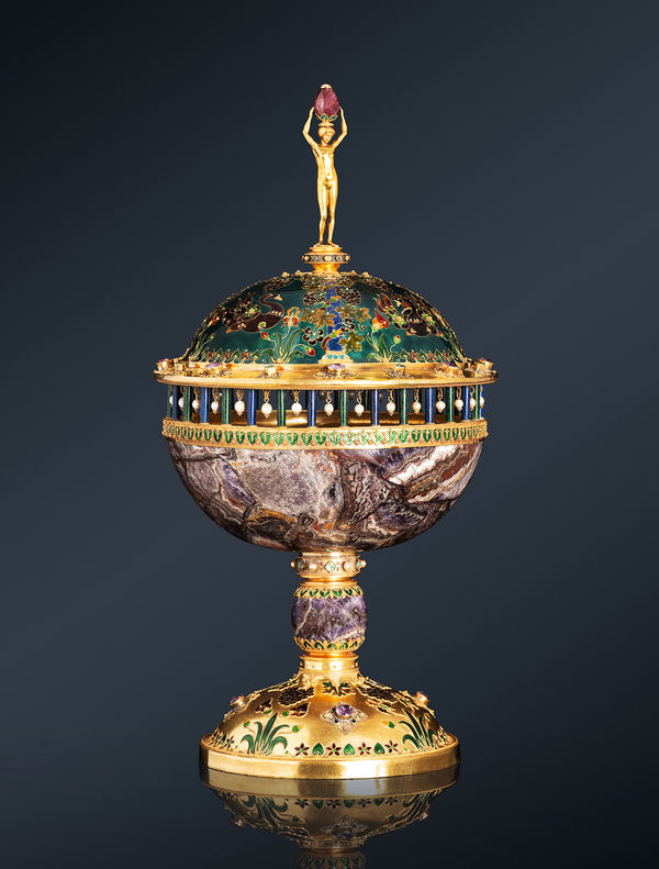 Armand Point, Covered cup, ca. 1898-1899