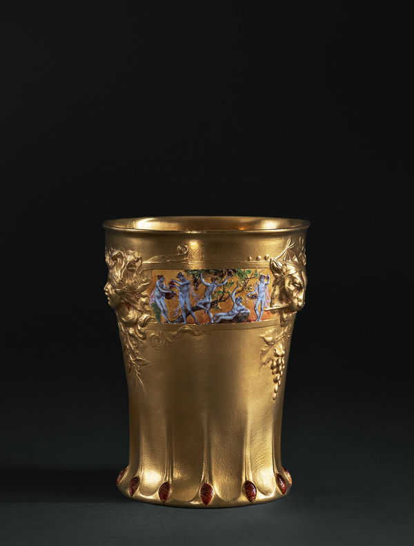 Jules Brateau et Paul Grandhomme, 'Les Ivresses' beaker, ca. 1893