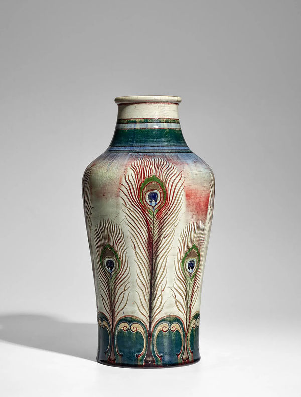 Auguste Delaherche, Peacock vase, 1887-1889
