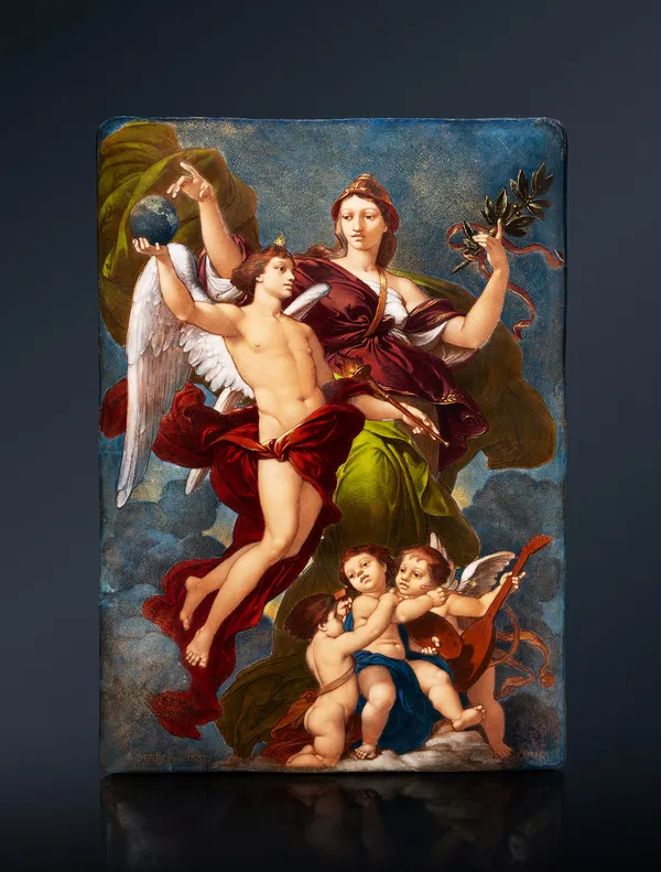 Alfred Serre, 'Minerva' plaque, 1881