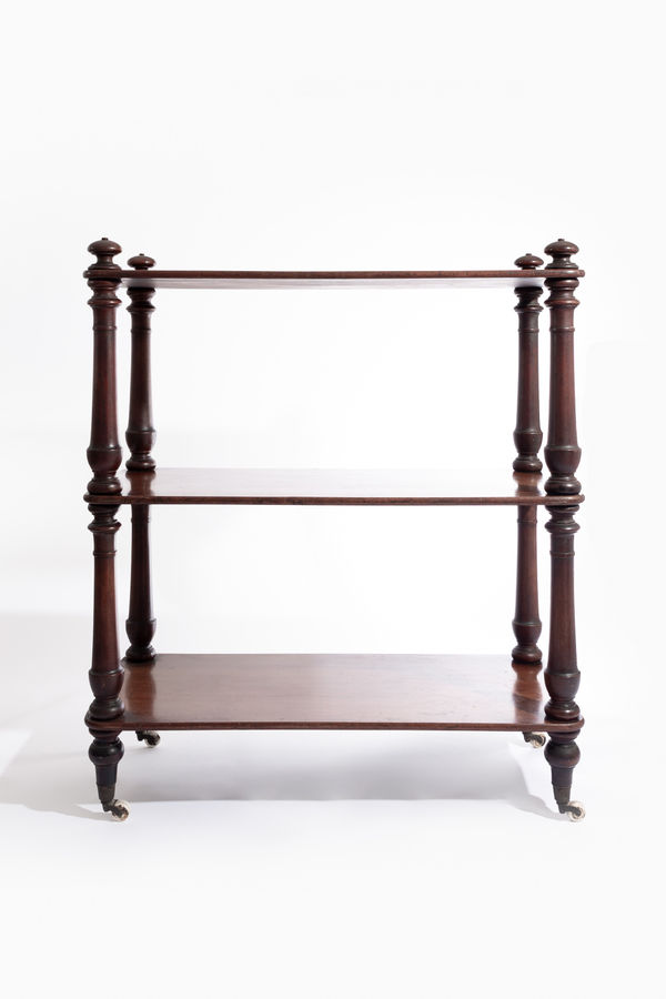 19th Century Mahogany Campaign Etagere
