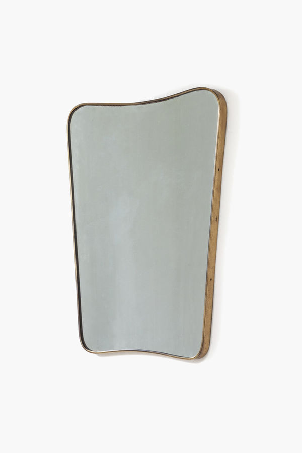 Gio Ponti, 1950s Italian Brass Framed Mirror designed by Gio Ponti for Fontana Arte