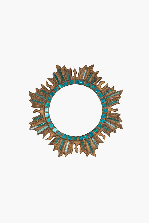 1960s Sunburst Mirror in the style of Line Vautrin