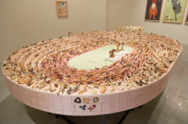 Nobuaki Takekawa Cat Olympics: Opening Ceremony, 2017 Ceramic, wood, metal, ceramic tile H95 x 421.3 x 302 cm