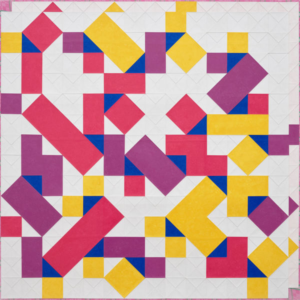 Zhao Yao A Painting of Thought IV-SG18, 2018 - 2019 Acrylic on found fabric 180 x 180 cm