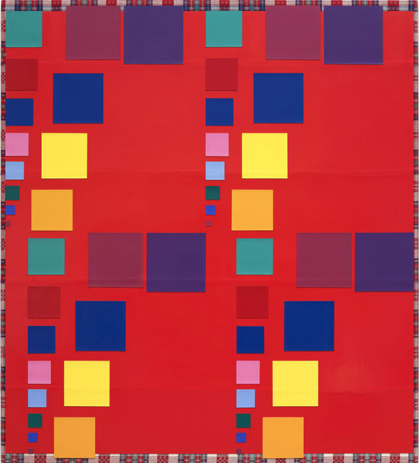 Zhao Yao A Painting of Thought III-366, 2025 Acrylic on found fabric 200 x 180 cm