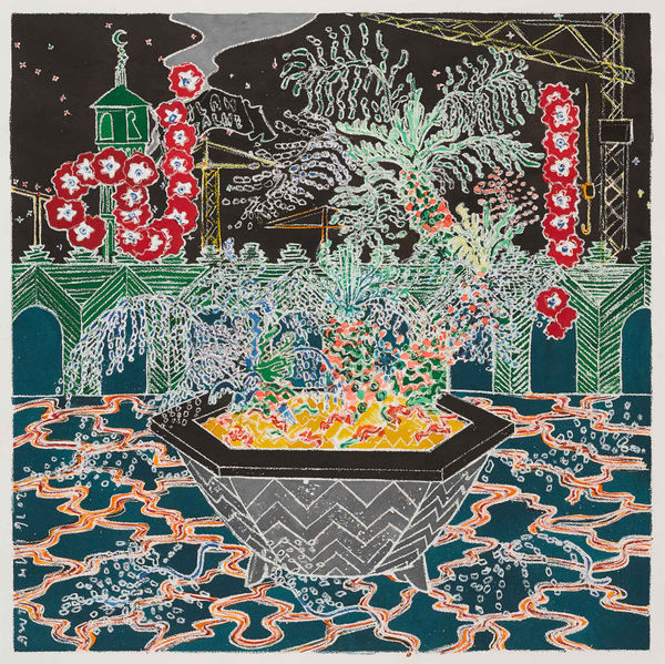 Masanori Handa toononefurino, 2016 Watercolour, oil pastel on paper 75 x 75 cm